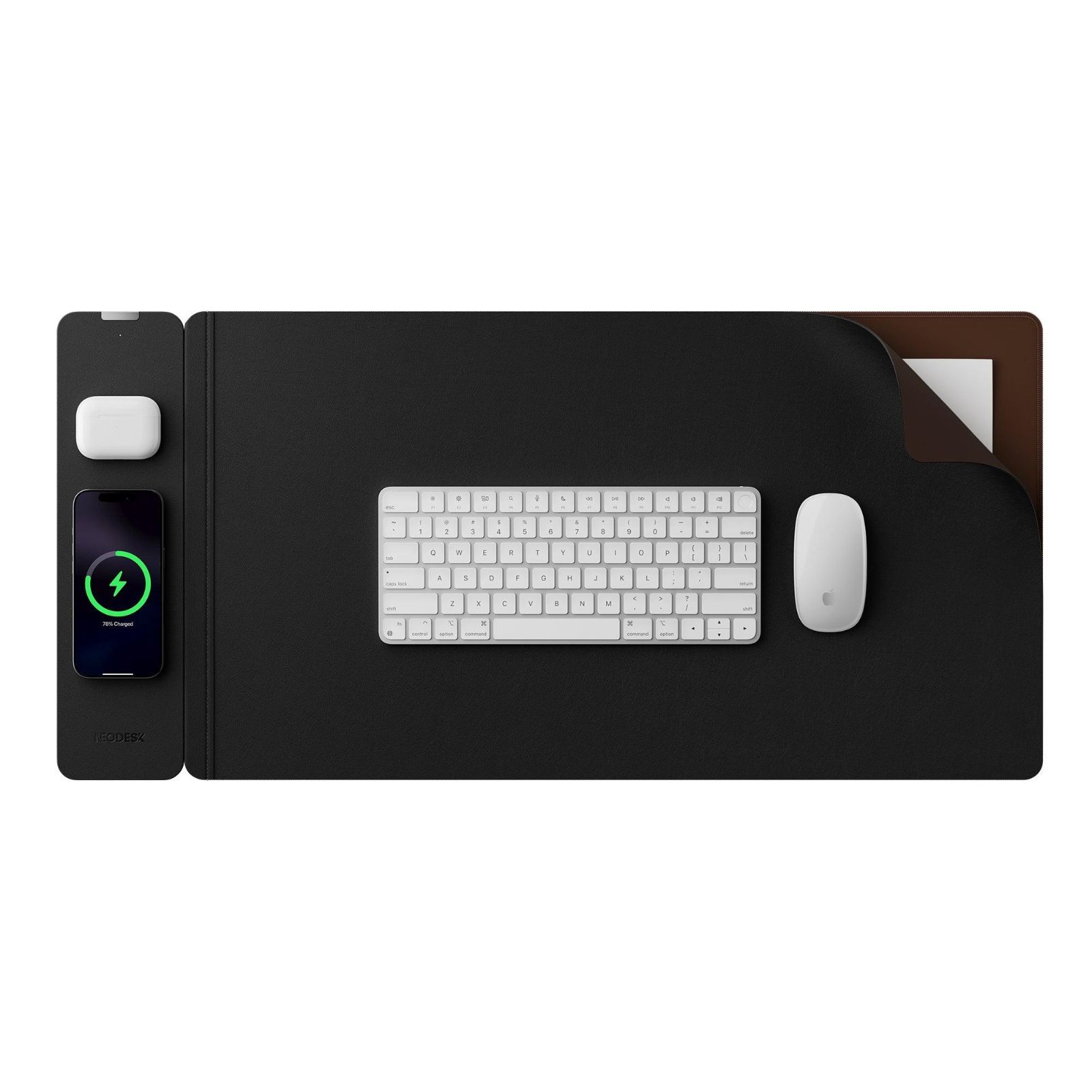 NEODESK レザー製 多機能デスクマット ワイヤレス充電付き 【公式通販】