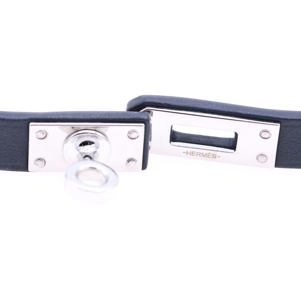 HERMES シルバー金具　ケリー　ブレスレット エルメス HERMESケリーシルバー金具本革ブレスレット