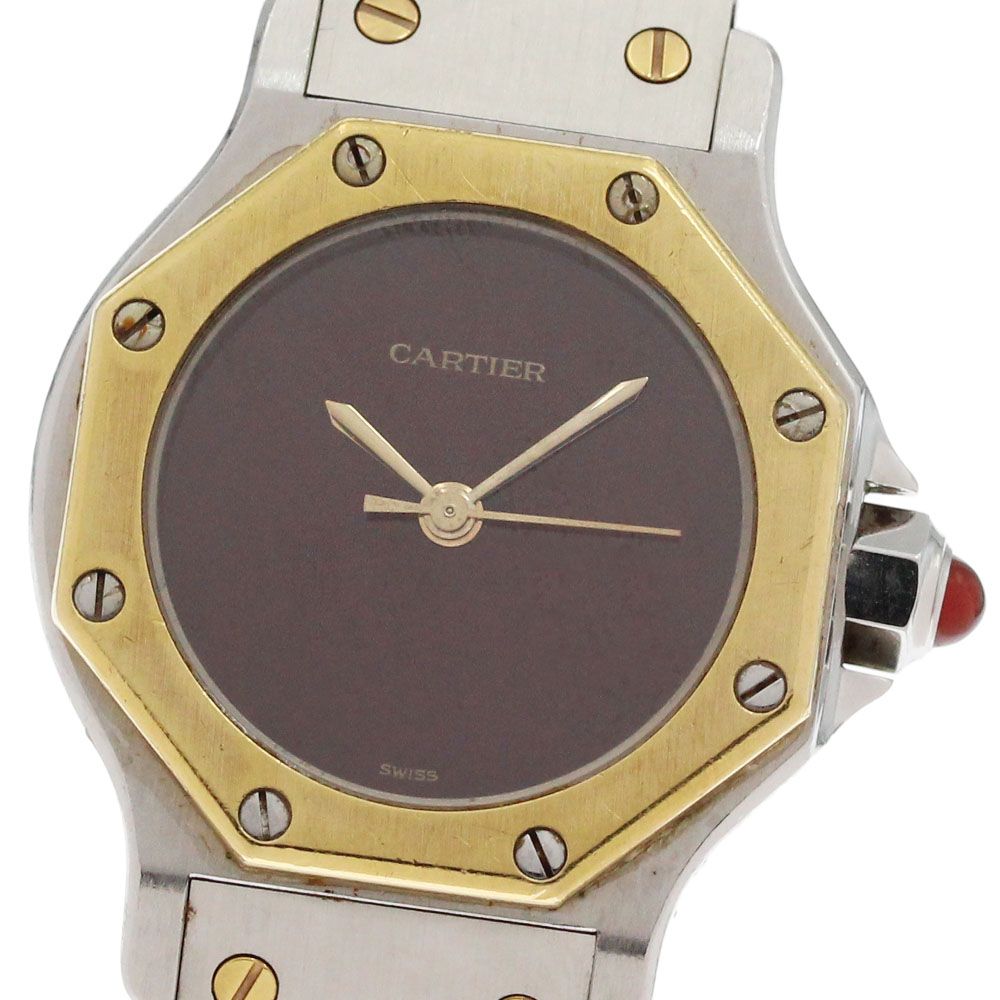 T108 カルティエ ヴェルメイユ マストタンクLM アイボリー文字盤 手