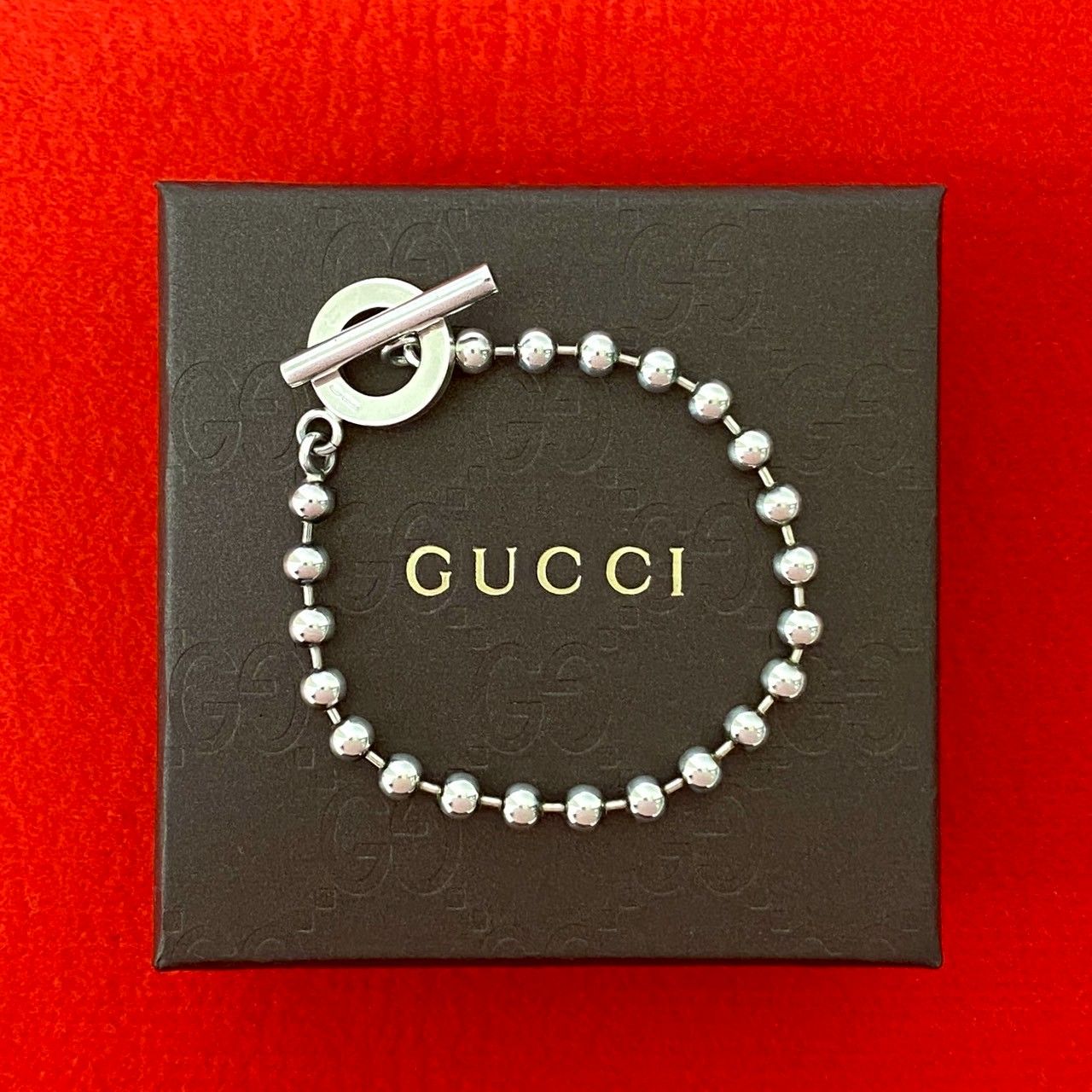 極 美品 希少品 GUCCI グッチ ボールチェーン シルバー925