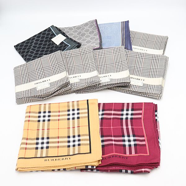 正規まとめ 10点 バーバリー セリーヌ等 ハンカチ 10点まとめて 大量セット 2000000 NSK SMZ
