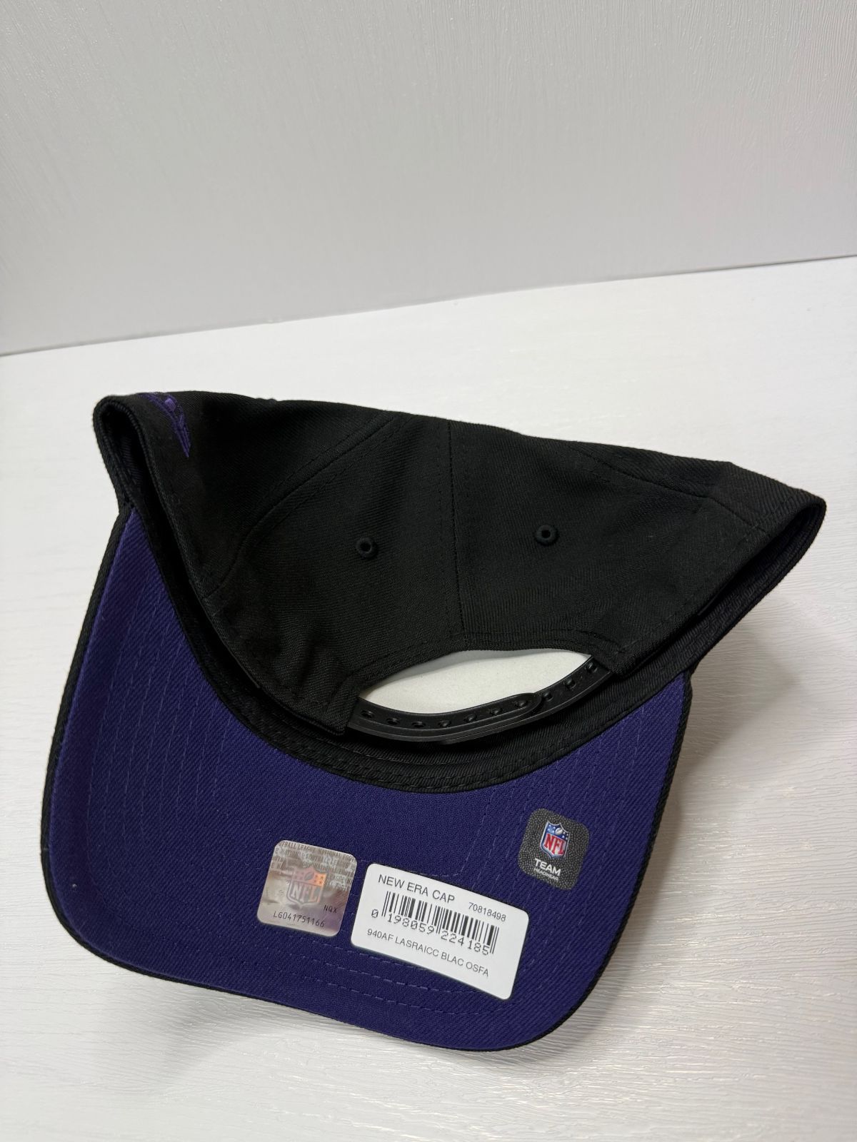 Newera オークランドレイダース 75 thアニバーサリー 9 forty A-FRAME スナップバックキャップ ブラック