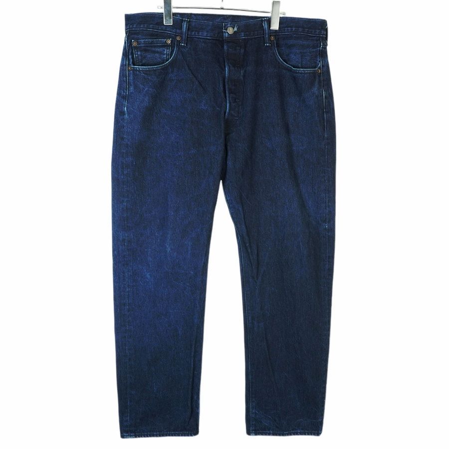 LEVI's デニムパンツ デニムジーンズ　501 紺 Levi'sリーバイス501デニムパンツウォッシュドデニムボタン