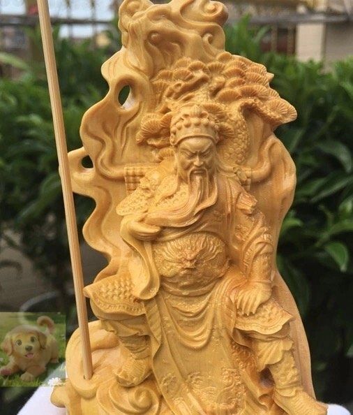 関羽 財神 関公聖君 木彫 人物 置物 精密細工 SKLAD-KIRPICHA_RU