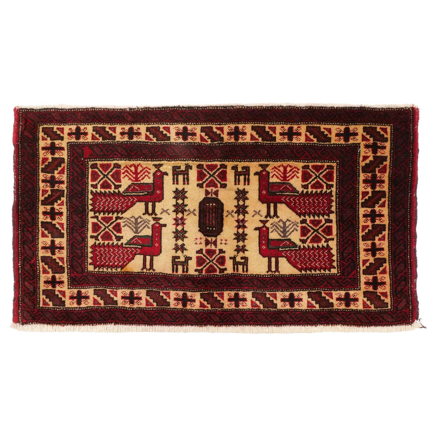 ペルシャ絨毯・セミアンティーク　ラグ　1970年代　草花文様 ペルシャ絨毯・セミアンティーク ラグ 1970年代 草花文様 ペルシャ絨毯