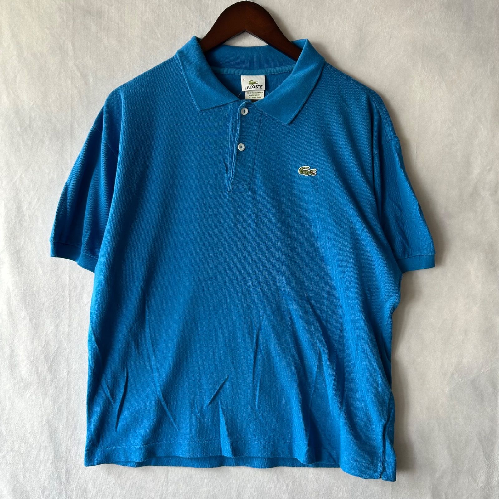 90's LACOSTE ラコステ ポロシャツ 青 XL A3178 - メルカリ