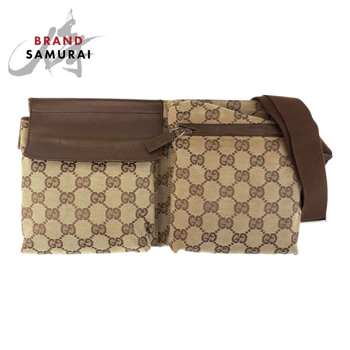 GUCCI グッチ ベージュ ブラウン GGキャンバス /レザー 28566 ボディ