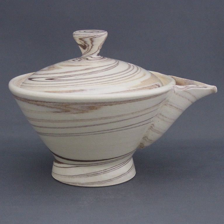 信楽焼 峡月窯 練り込み煎茶器揃 L8133-03