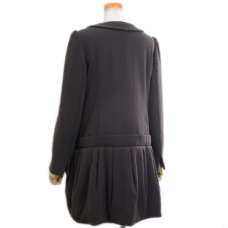 フォクシーニューヨーク ウォームコクーンコート チャコールグレー  