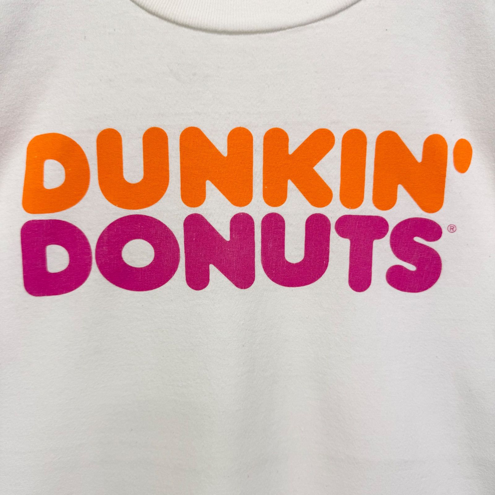 90s-00s DUNKIN DONUTS Promo Print T-shirt Tee USA製ボディ ダンキン 