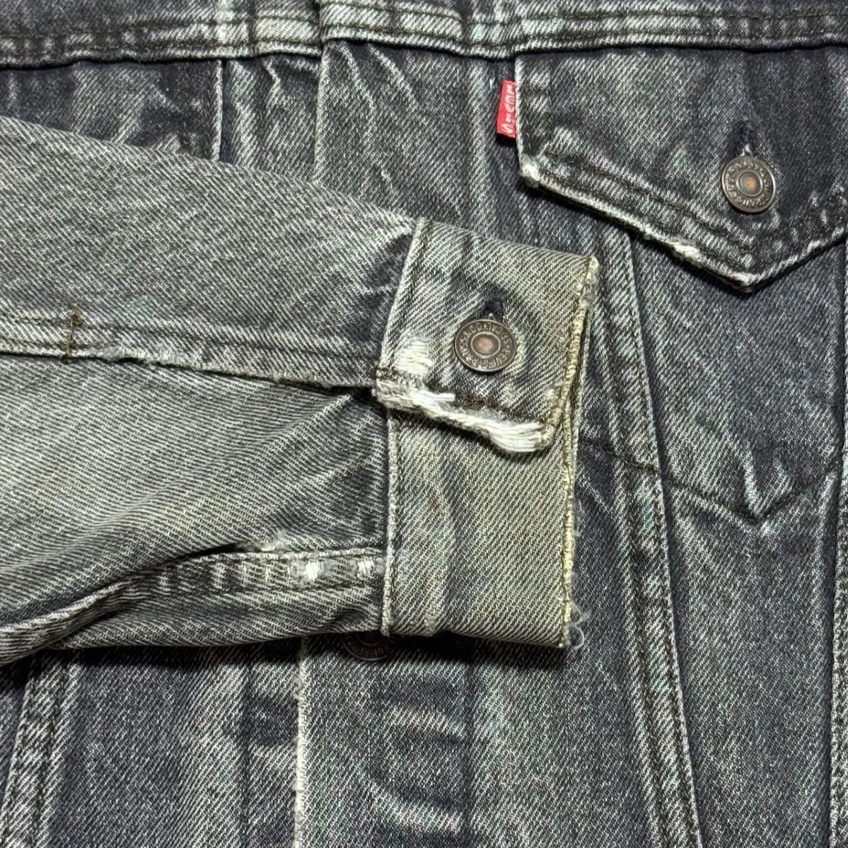 80s Levi's 70506 0259 先染め ブラックデニムジャケット｜USA製 38-40