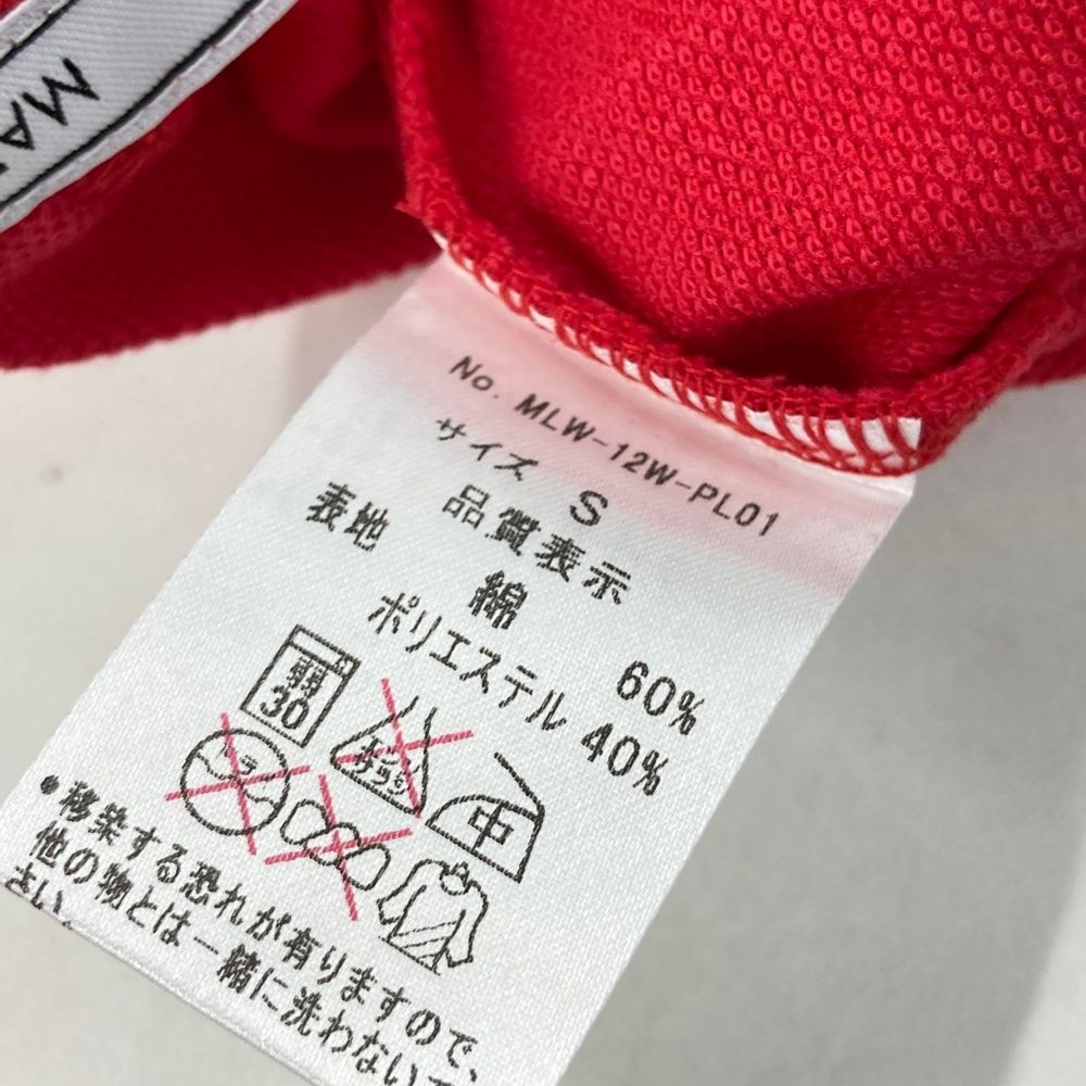 サイズ：S MARK&amp;LONA マークアンドロナ MLW-12W-PL01 ポロシャツ  レッド系 [240001198103] ゴルフウェア レディース ストスト サイズ：S MARK&LONA マークアンドロナ MLW-12W-PL01 ポロシャツ