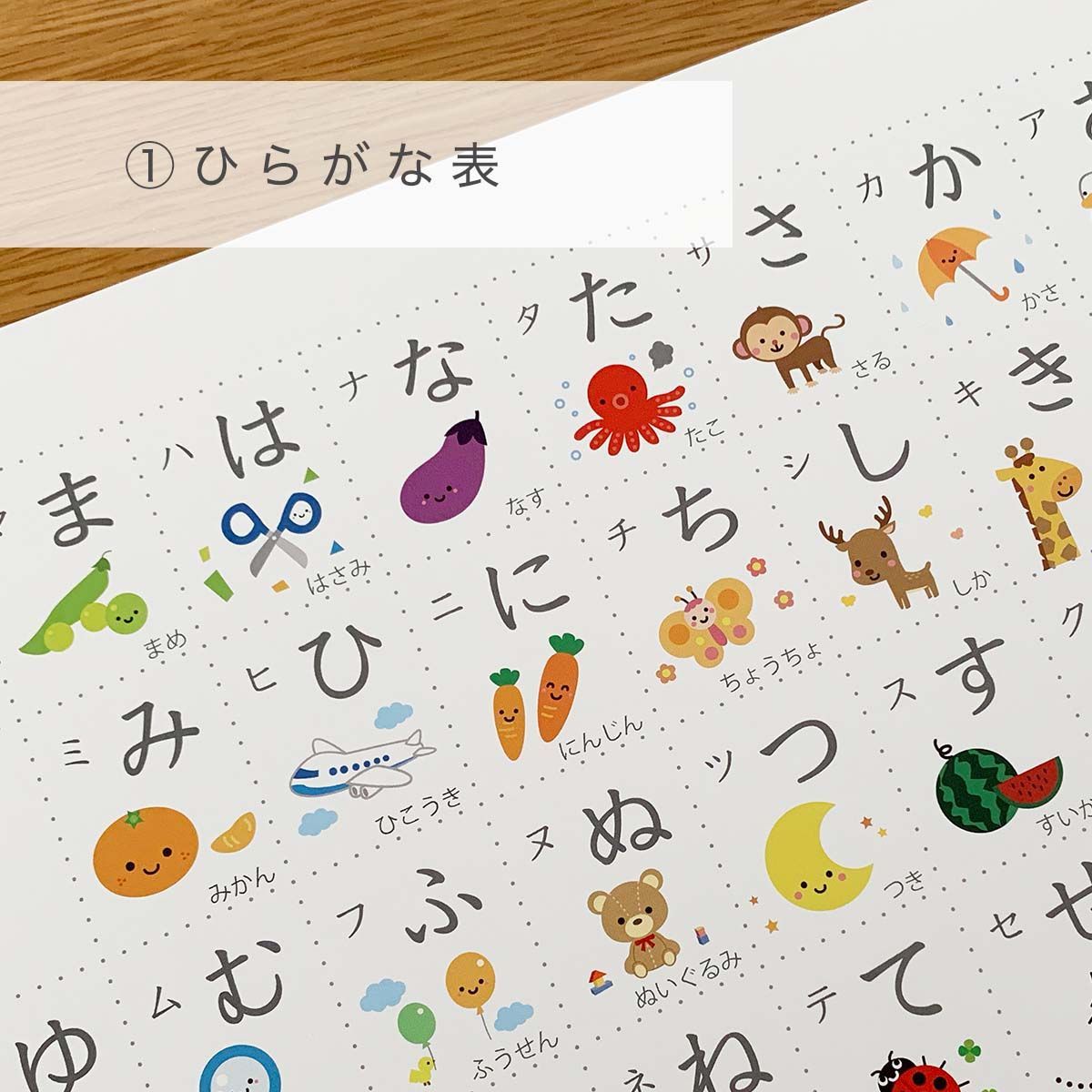 メルカリshops お風呂ポスター 4枚セット A3サイズ 防水 あいうえお表 濁音表 数字表