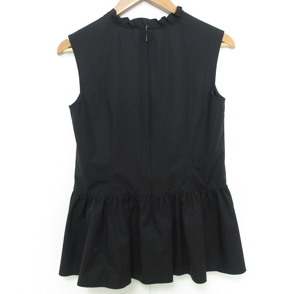 ANAYI - 美品 23AW ANAYI アナイ ノースリーブ フリルブラウス サイズ38 ブラック レディース 古着 中古 USED 美品 23AW ANAYI アナイ ノースリーブ フリルブラウス サイズ38