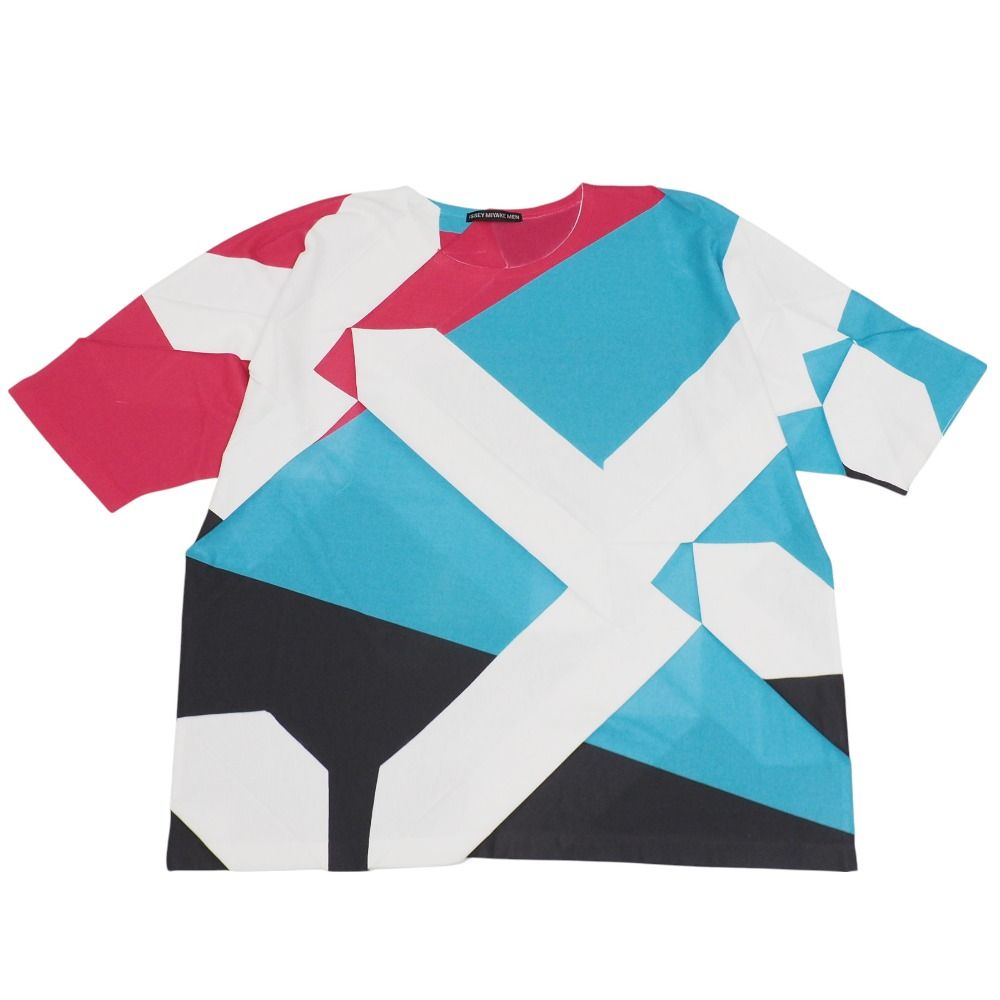ISSEY MIYAKE MEN イッセイミヤケ メン カットソー サイズ- TEXTILE 半袖 Tシャツ プリーツ加工 オーバーシルエット ブランド古着 20250709|RA5430