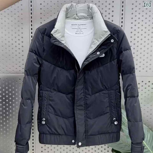 2XL 秋冬 コーデ メンズ 服 シンプル ファッション オシャレ 大人 かっこいい 大きいサイズ ストリート 紳士服 チェック柄 エンボス スタンドカラー ダウン ジャケット アウター スリム 白 WWW_WOWDIGSITE_COM