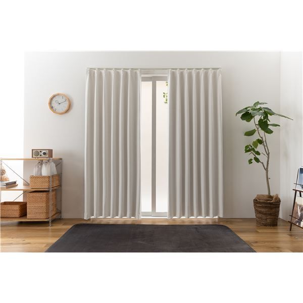 遮光カーテン 幅150cm×丈150cm 1枚 ホワイト 洗える 日本製 タッセル付き 1級 遮光 カーテン 遮熱 保温 形状記憶 ブランシュ