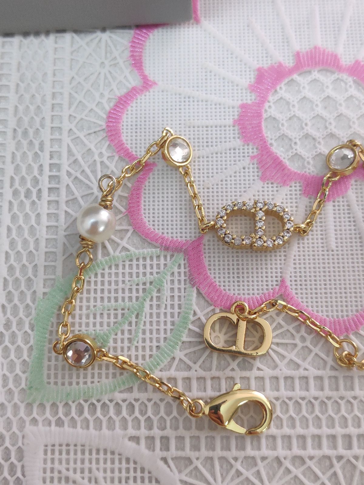【大人可愛い♪】◆Dior◆ Clair D Lune ブレスレット クリスタル】Dior Clair D Lune ブレスレット (Dior