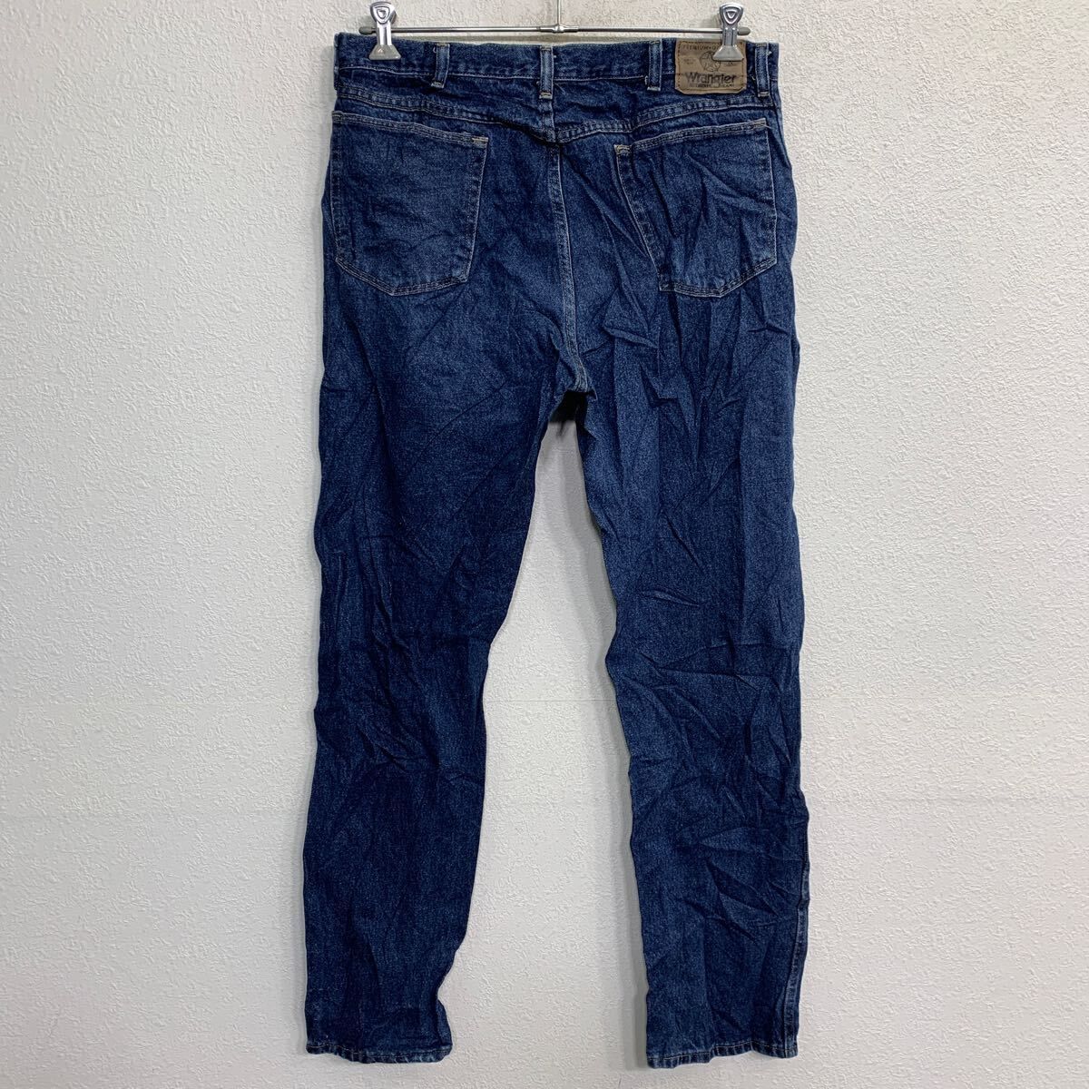 USA古着 wrangler ブラックデニムパンツ アメカジ 36×30 ワイド Wrangler デニムパンツ W36 ラングラー ビッグサイズ インディゴ