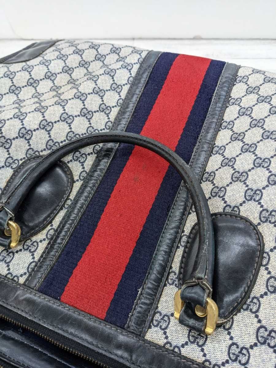 GUCCI グッチ OLD オールド モノグラム シェリーライン ボストンバッグ 