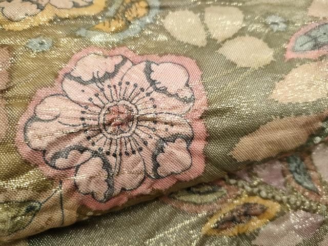 平和屋着物○太鼓柄袋帯 作家物 辻が花 絞り 金糸 正絹 逸品