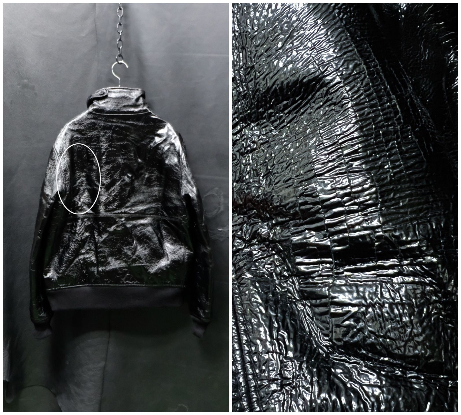NUMERODUE ペレシーマ エナメルレザージャケット 裏ボア Msize y2k oos