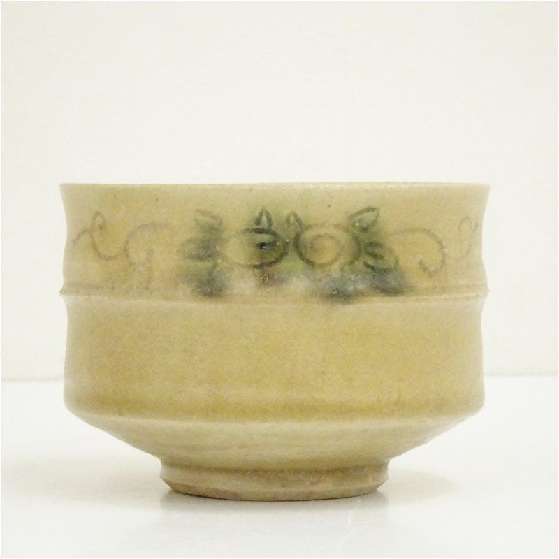 土岐窯造 胴紐黄瀬戸茶碗（共箱） 茶道 抹茶 おしゃれ 抹茶茶碗