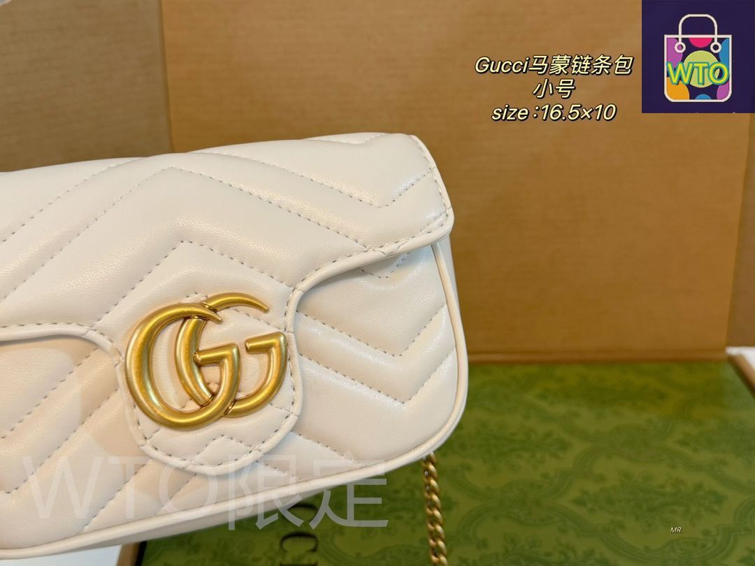 GUCCI GGマモンハンドバッグ GUCCIグッチGG Marmontミニマモンチェーンバッグ、ハンドバッグ