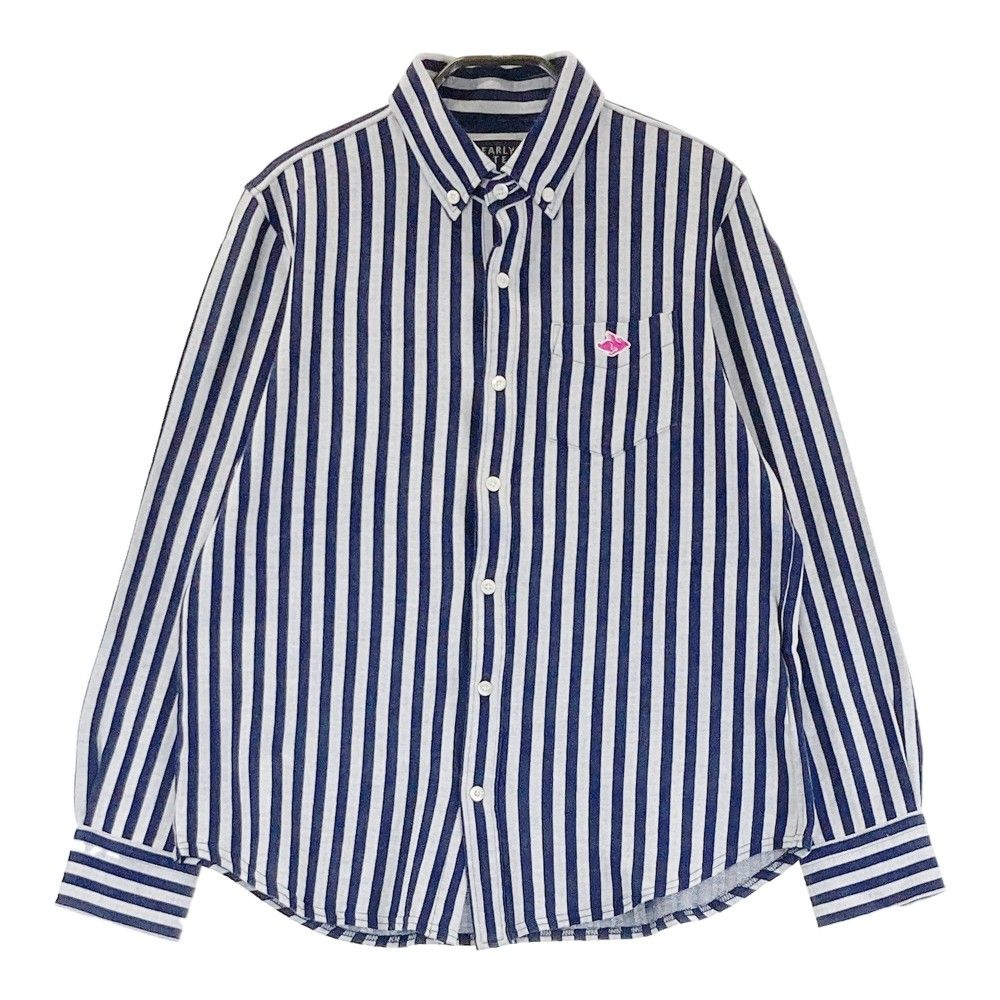 サイズ：4 PEARLY GATES パーリーゲイツ  長袖シャツ ボタンダウン  グレー系 [240101374566] ゴルフウェア メンズ ストスト