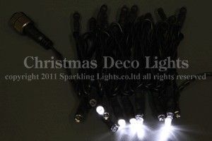 【100%新品，大人気】 【送料無料】LEDイルミネーション、トゥインクルストリング(ストレート)、プロ仕様(V3)、50球、ホワイト点滅 【代引不可】 その他