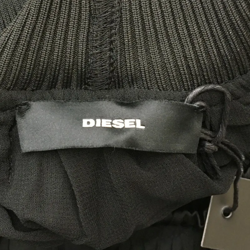 20448】 新古品 DIESEL ディーゼル ひざ丈スカート サイズXS ブラック