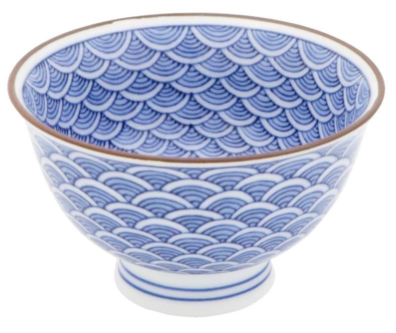 協立陶器 波佐見焼 御堂窯 小煎茶 揃 5客セット 化粧箱入 青海波尽し 86160