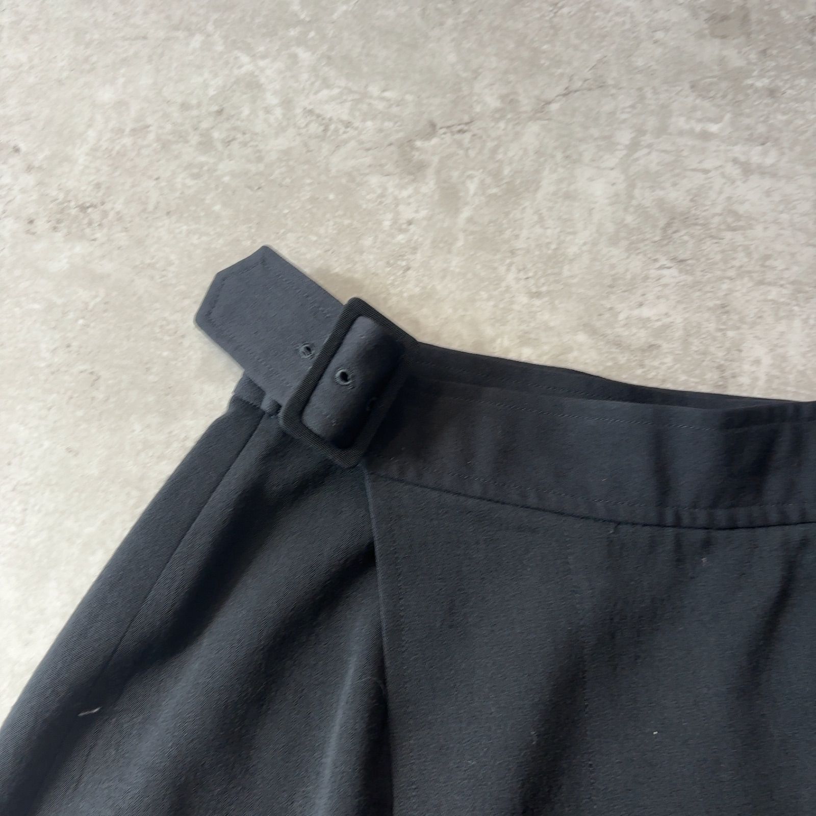 COMME des GARCONS コムデギャルソン 90s ウール スカート ブラック Mサイズ ギャルソン レディース モード アーカイブアシンメトリー アシメ ラップスカート 巻きスカート GULLKHAN_COM