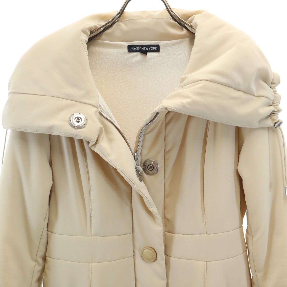FOXEY NEW YORK - 古着 FOXEY NEW YORK フォクシーニューヨーク 日本製 ダウンコート free ベージュ 2WAY レディース FOXEY NEW YORK フォクシーニューヨーク 日本製 ダウンコート