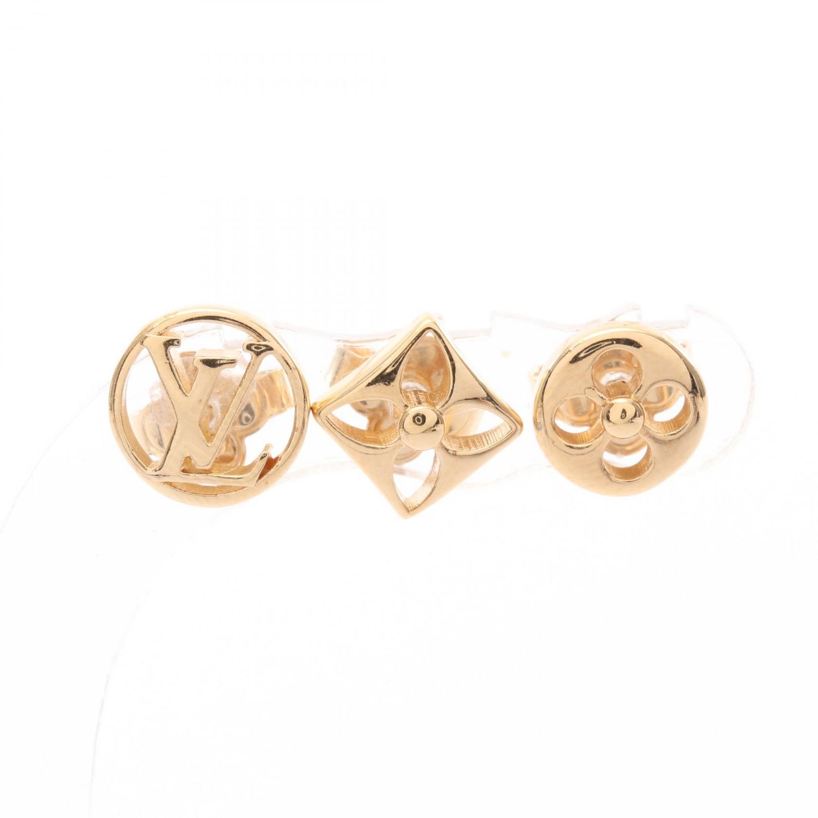 ルイ ヴィトン LOUIS VUITTON ピアス クレイジー イン ロック M00395 ゴールド GP ゴールドメッキ ピアス レディース Used A