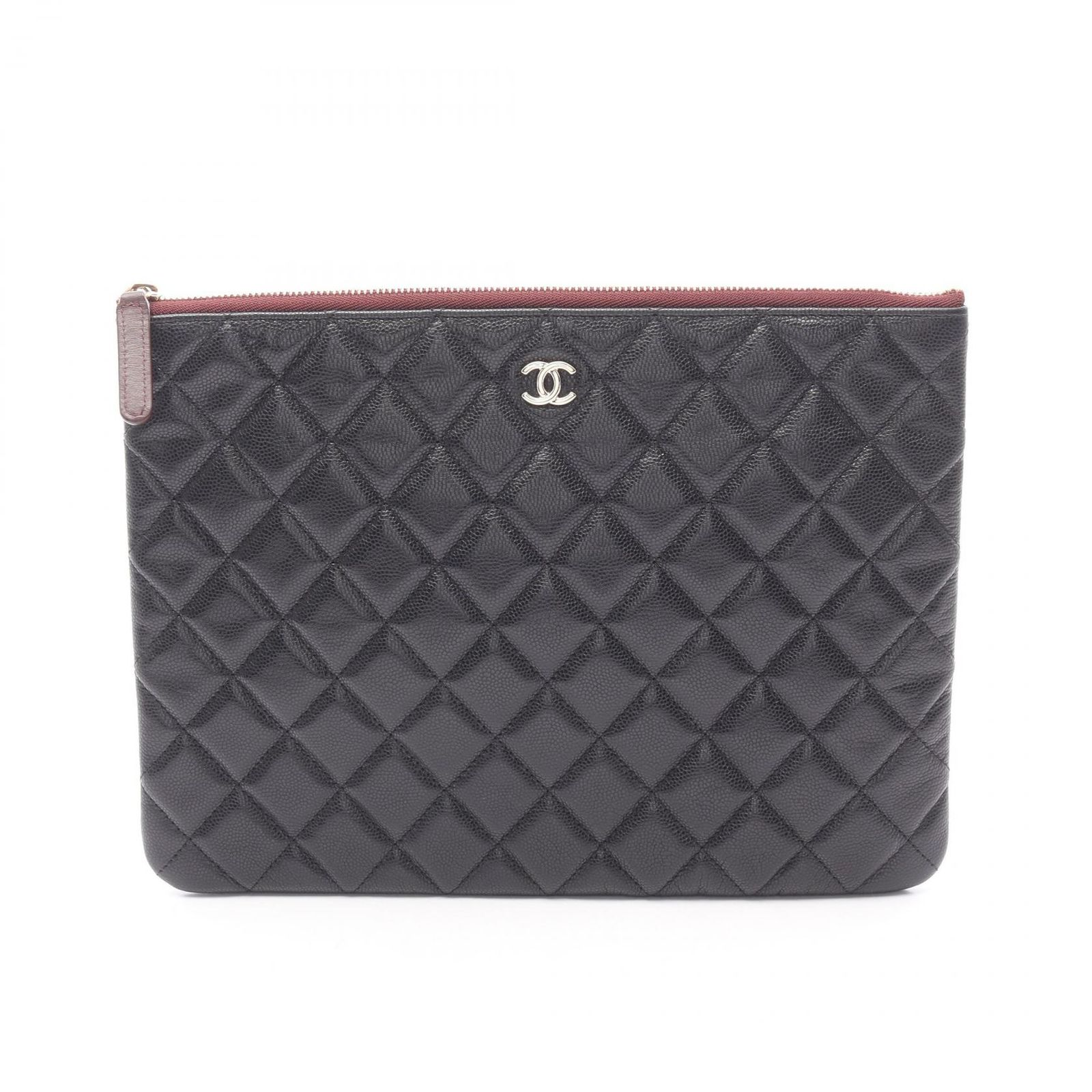 シャネル CHANEL セカンドバッグ クラッチバッグ マトラッセ ブラック レザー マトラッセ クラッチバッグ レディース Used A
