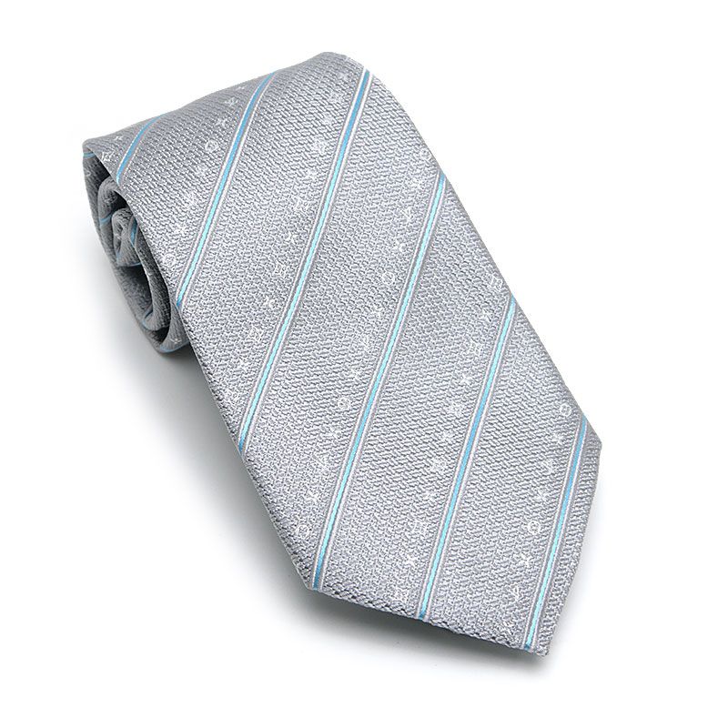 ルイヴィトン ネクタイ モノグラム ストライプス M79461 グレー系