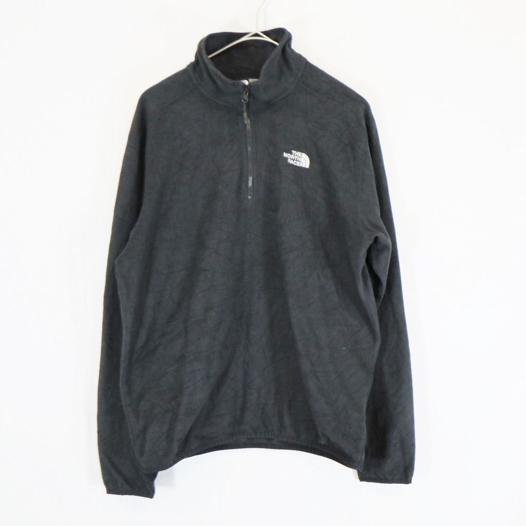 THE NORTH FACE ノースフェイス プルオーバーフリースジャケット ハーフジップ 防寒 アウトドア ブラック (メンズ M) 中古 古着  N6315 1984円