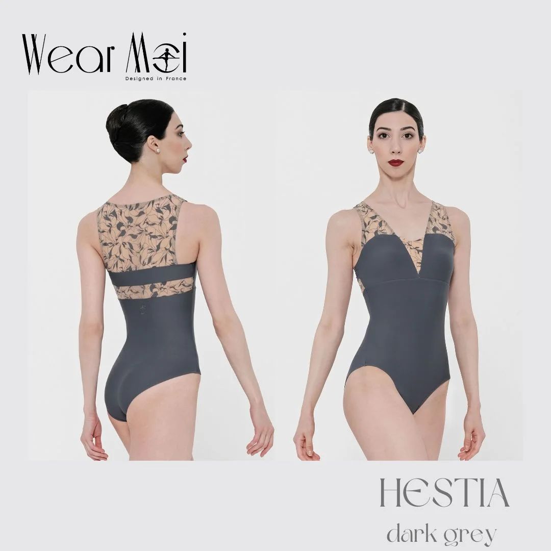 Rosarymoon Back Ribbon Rib Leotard Ivory Back Ribbon Rib Leotard