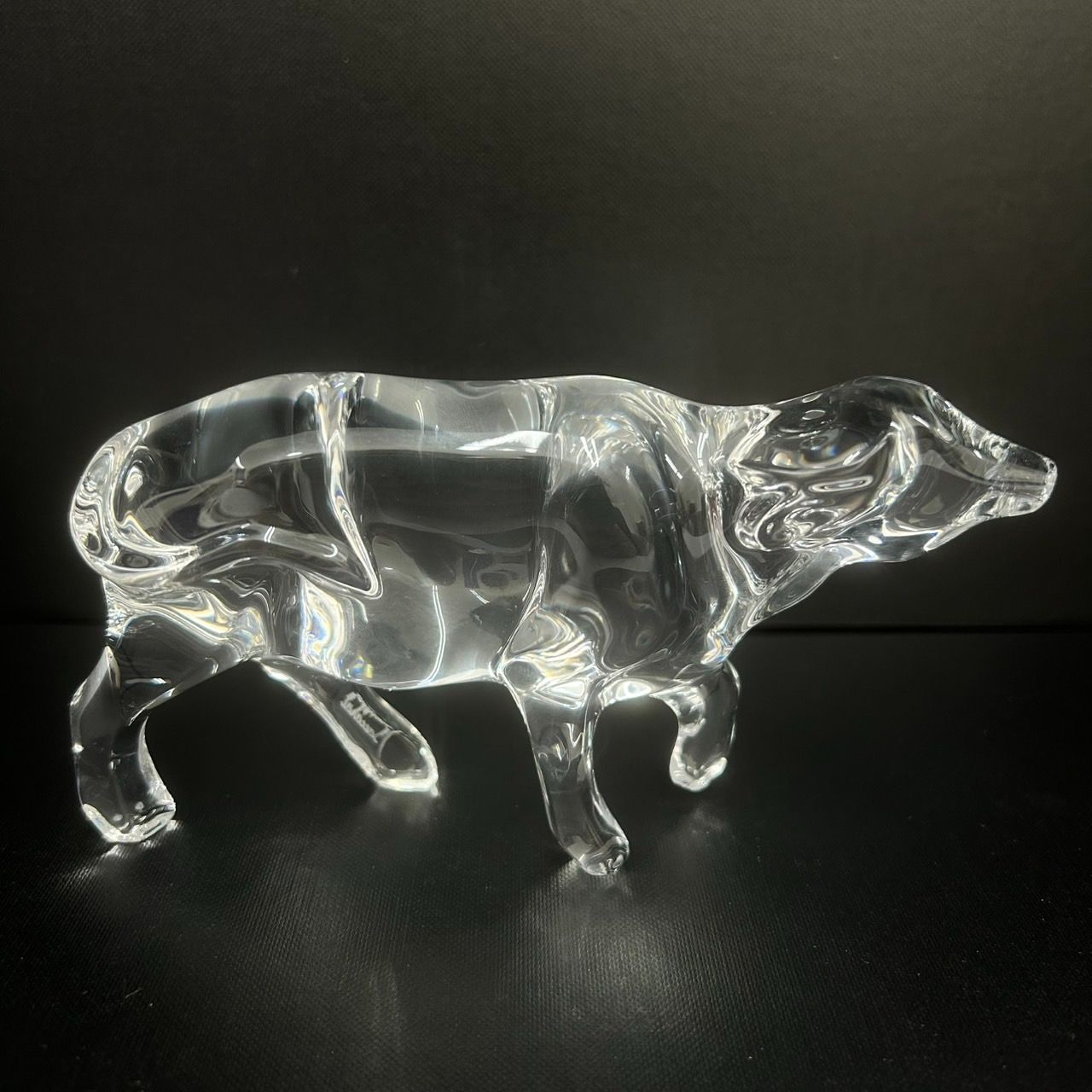 美品】Baccarat バカラ 干支 干支シリーズ 牛 丑 置物 ガラス