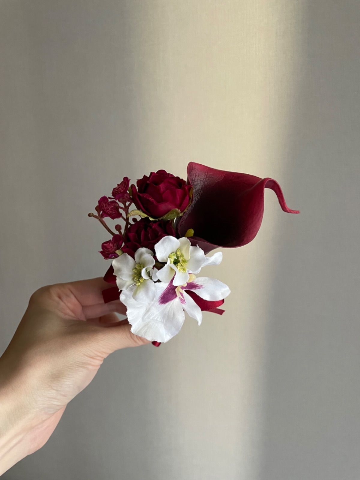 ウェディングブーケ ブートニア アーティフィシャルフラワー ブーケ