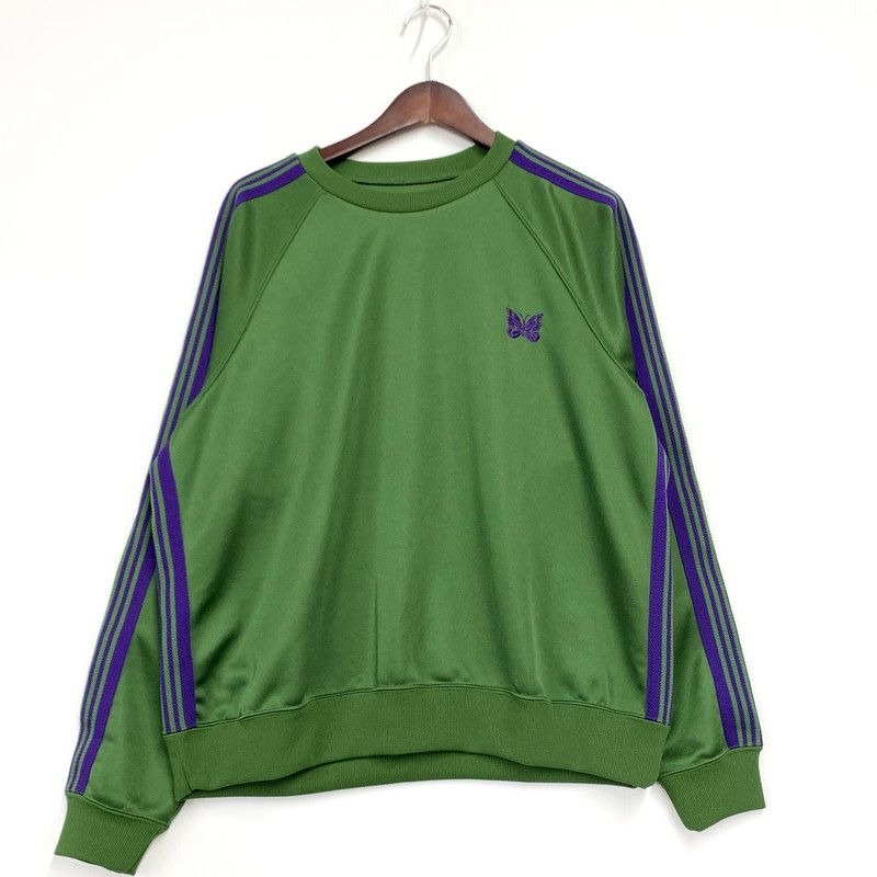 メンズ Needles ニードルス NS245 23AW TRACK CREW NECK SHIRT トラック クルーネック シャツ トレーナー ジャージ トップス 140-250127-mm-6-IZU