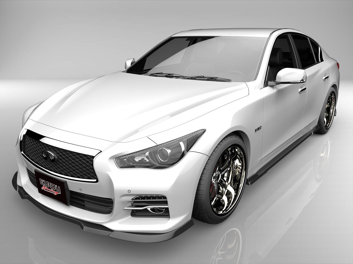 スカイライン V37 ハイブリッド 後期 フロントアンダースポイラー エアロパーツ ※説明文を必ずお読みください。