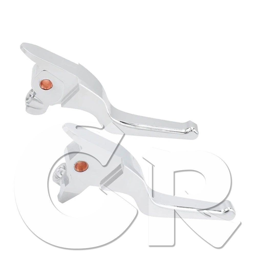 ハーレー ダビッドソン ソフテイル ブレイクアウト ファットボーイ ヘリテージ デラックス ローライダー FXBB 2018-以降モデル 3本指ショートレバー クラッチ ブレーキレバーセット クローム シルバー パーツ