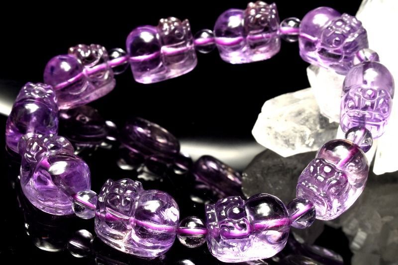 １点物 繊細彫刻 アメトリン 13-14.5x9.5-10.5 丸玉5 mm 貔貅彫刻 ブレスレット パワーストーン 天然石 _MA9467 NEXPOTALLINN_EU