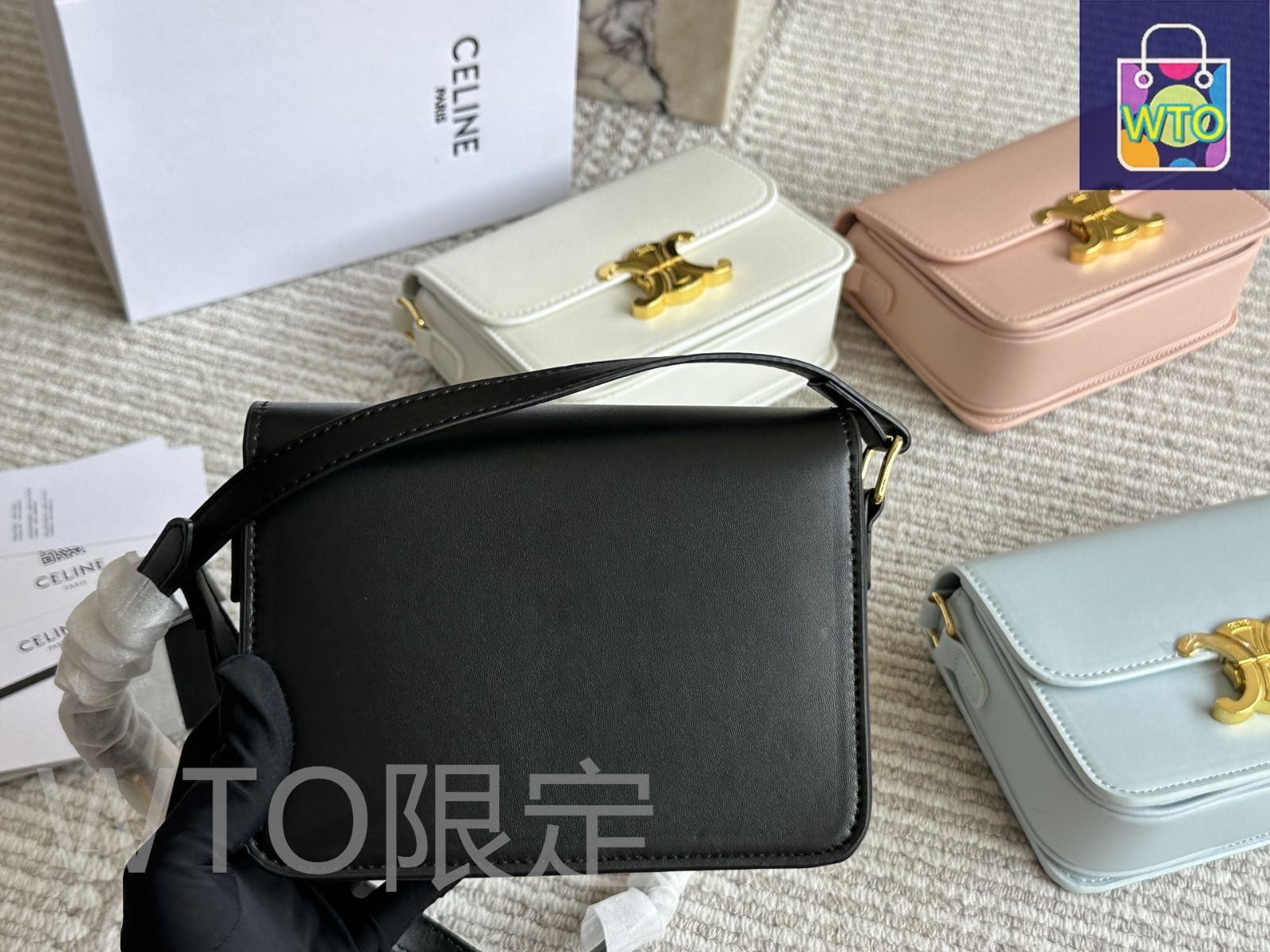 【原価ぶっ壊し割引】ラージモデルボックス トリオンフ Celine(セリーヌ) トリオンフ ボックスバッグ - メルカリ