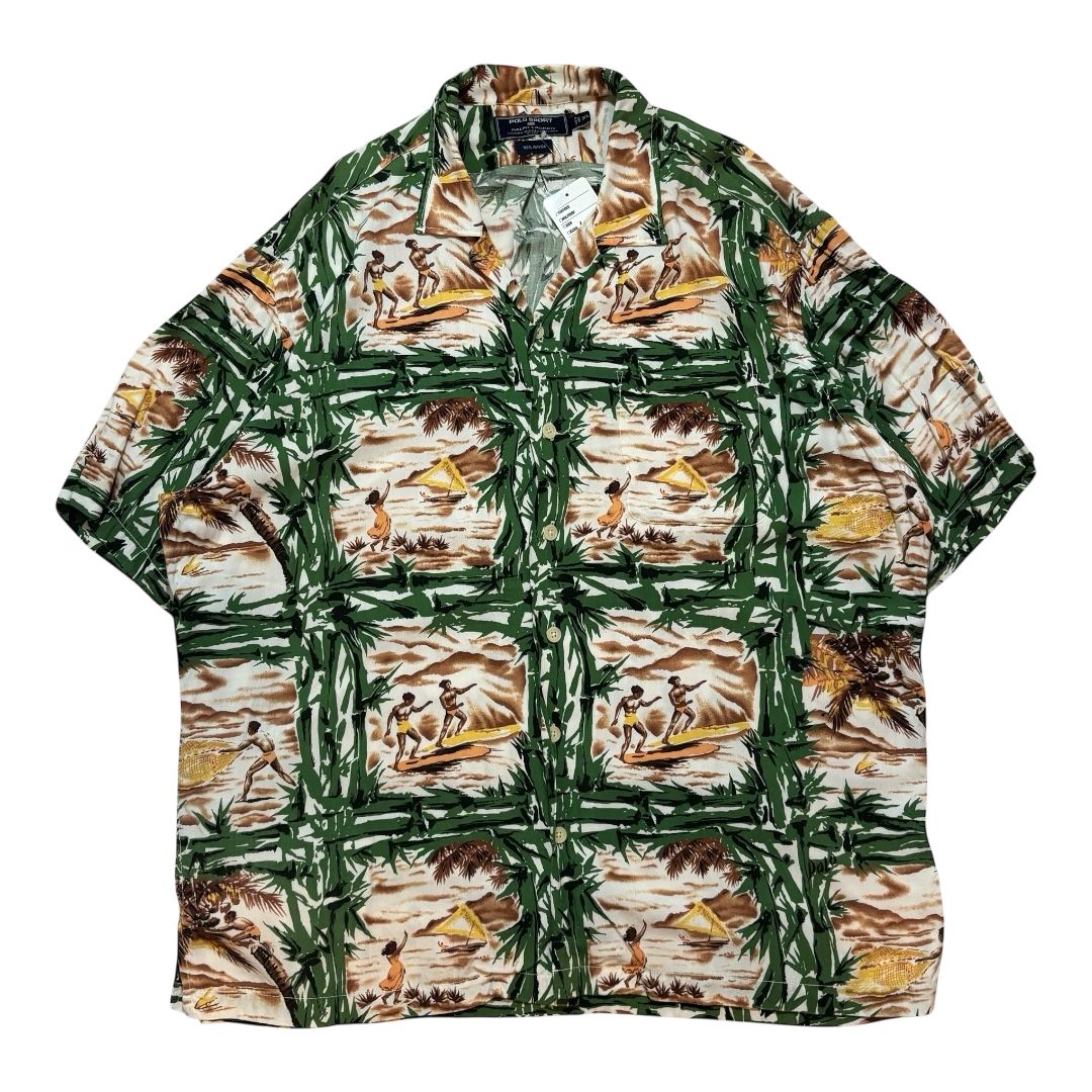 D12】90s POLO SPORT RALPH LAUREN Aloha short sleeve shirt