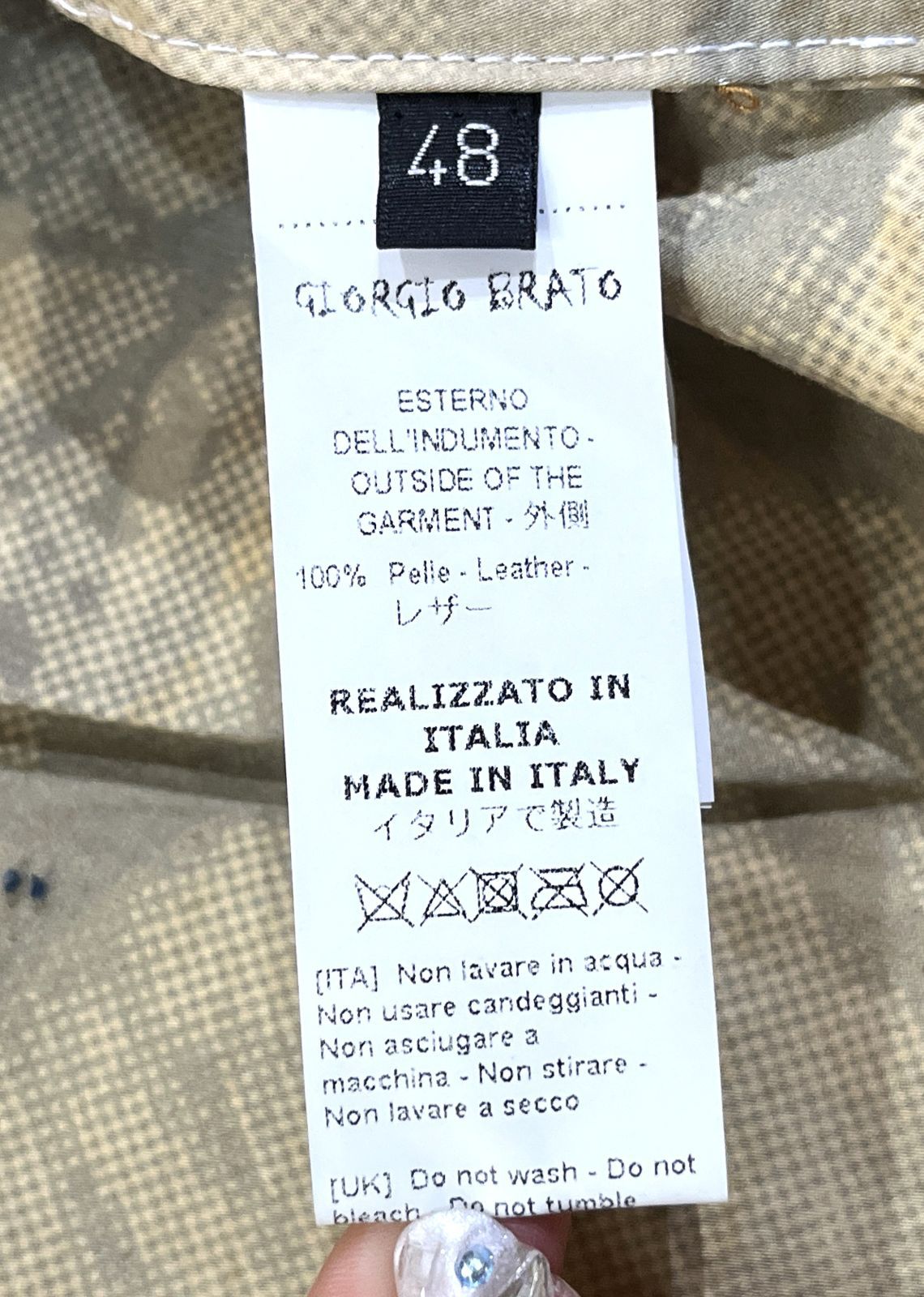 新品 GIORGIO BRATO シワ加工 レザージャケット イタリア製 48 GIORGIO BRATO】シアリングトリム レザージャケット | idealclasse