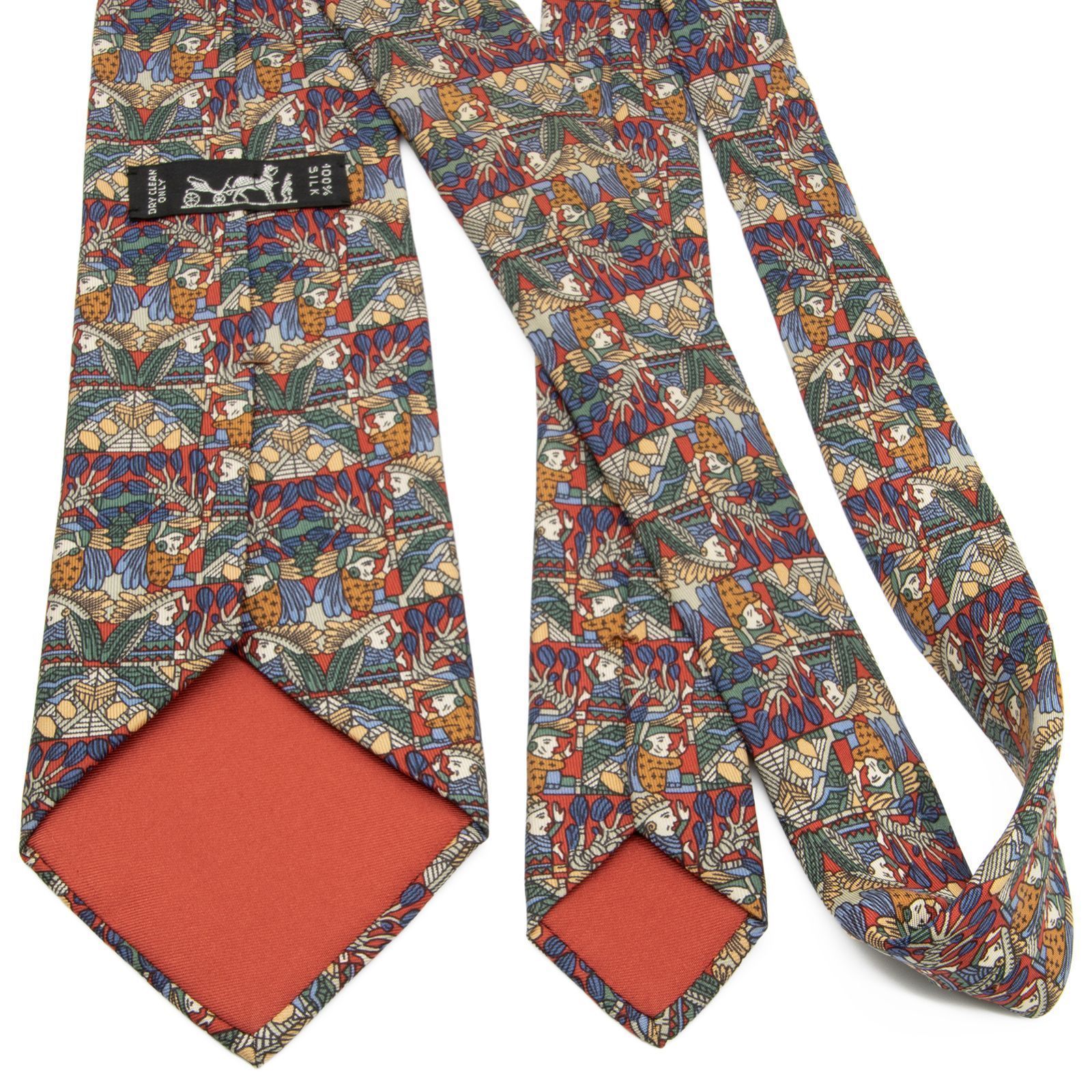 送料無料 エルメス ネクタイ レギュラータイ プリントタイ メンズ