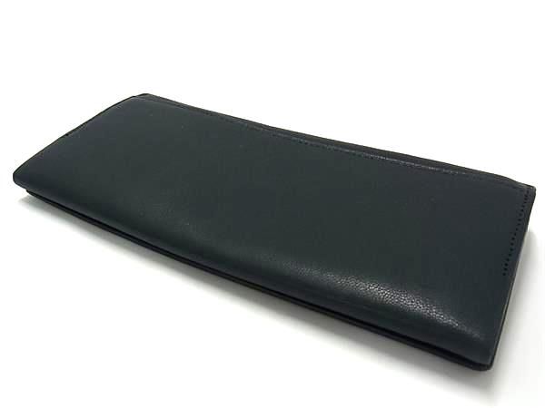 極美品 PRARE プレリー レザー 二つ折り 長財布 ウォレット 札入れ 小銭入れ メンズ ネイビー系 BP1149